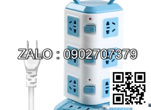 Ổ Cắm Điện Đứng 3 Tầng 12 Lỗ Cắm 3 Cổng Sạc USB