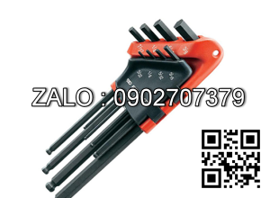 Bộ chìa vặn lục giác thường VATA 10 cây 3-
17mm loại dài mạ crom đen 14-32B10