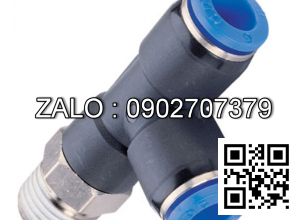Đầu nối khí nhanh ngã 3 có ren