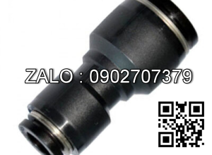 Đầu Nối Giảm Thẳng Khí Nén Phi 12 – 10 mm Đen Airtac PG12-10D