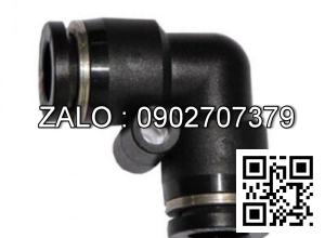 Đầu Nối Khí Cong OD10 mm Đen Airtac PV10D