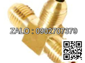 Tê 3 đầu ren ngoài côn lồi thau phi 9.6