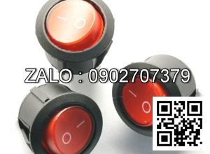 Công tắc bập bênh tròn có đèn led 3 chân 12v- 220v