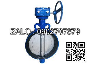 Van bướm tay quay mặt bích DN150