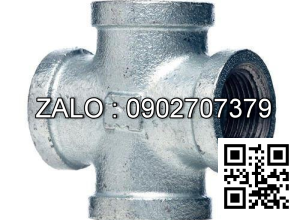 Ống nối thép mạ kẽm chữ thập 60