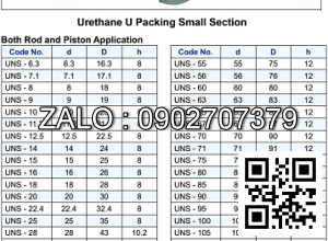 Piston & rod seal UNS - 50
