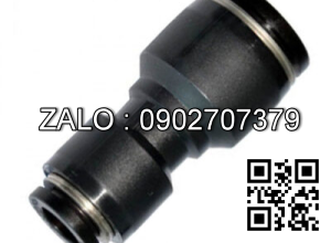 Đầu Nối Giảm Thẳng Khí Nén Phi 12 – 10 mm Đen Airtac PG12-10D