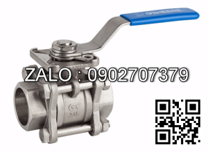Van bi hàn 3PC Inox 304 DN150