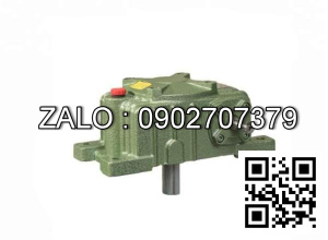 Hộp giảm tốc dạng úp ( nằm ) trục vít - bánh vít Yushen vỏ gang , size : 40 , tỉ số truyền 1/10 trục cốt ra hướng xuống dưới Model : WPX