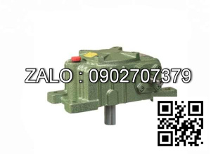 Hộp giảm tốc dạng úp ( nằm ) trục vít - bánh vít Yushen vỏ gang , size :70 , tỉ số truyền 1/60 trục cốt ra hướng xuống dưới Model : WPX