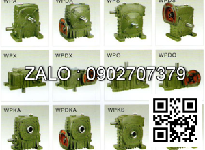 Hộp giảm tốc dạng đứng trục vít - bánh vít Yushen vỏ gang , size :70 , tỉ số truyền 1/60 mặt bích ( mặt loa ) nằm bên trên Model : WPDS