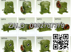 Hộp giảm tốc dạng đứng trục vít - bánh vít Yushen vỏ gang , size : 175 , tỉ số truyền 1/40 mặt bích ( mặt loa ) nằm bên trên Model : WPDS