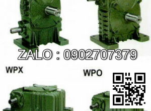 Hộp giảm tốc dạng vuông góc thân đứng vỏ gang , size : 147 , tỉ số truyền 1/25 mặt bích (mặt loa) nằm ở phía trên Model : HMW ( WPDS )
