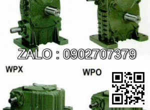 Hộp giảm tốc dạng vuông góc thân đứng vỏ gang , size : 155 , tỉ số truyền 1/50 mặt bích (mặt loa) nằm ở phía trên Model : HMW ( WPDS )