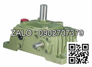 Hộp giảm tốc dạng vuông góc thân đứng vỏ gang , size : 135 , tỉ số truyền 1/60 cốt đầu ra chỉ lên phía trên Model : VW ( WPO )