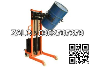 Xe nâng phuy cao 2m5 ( nâng hạ và quay đổ bằng điện, di chuyển bằng tay )