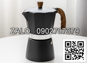 Bình pha cà phê Moka tay cầm gỗ cổ điển
