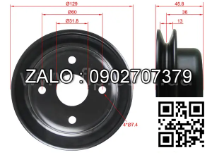 Pulley đầu cốt NISSAN K15,K21,K25 N-21051-GY360