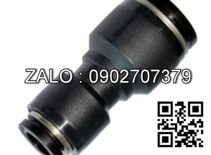 Đầu Nối Giảm Thẳng Khí Nén Phi 8 – 4 mm Đen Airtac PG8-4D