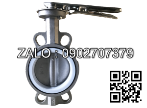 Van bướm tay gạt ron teflon Inox SUS304 DN300