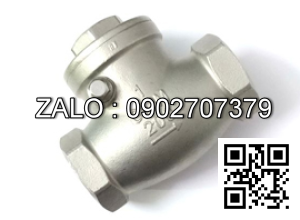 Van 1 chiều lá lất ren Inox 304 DN40