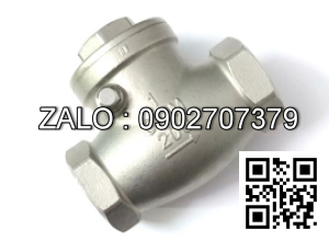 Van 1 chiều lá lất ren Inox 304 DN50