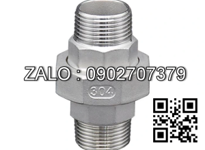 Rắc co ren ( có ron ) BSPT - INOX 304 DN80
