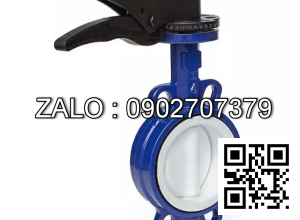 Van bướm tay gạt ron teflon gang DN20