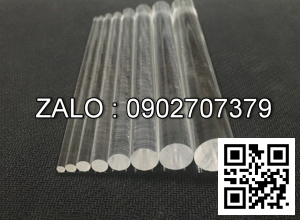 Cây Nhựa Mica Phi Tròn - Láp Mica Tròn Đặc Trắng Trong