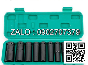 Bộ 10 Đầu Khẩu-Đầu Tuýp 1/2 Dài Dùng Cho Máy Siết Bulong 8-24