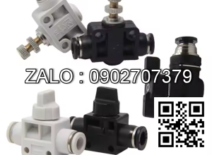 Van tiết lưu khí nén phi 12 ren 21