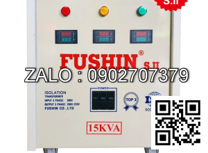 Biến áp cách ly 3P 380V/220V 15KVA-Dây Đồng - Nhản hiệu : Fushin