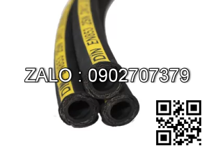 Ống thủy lực 1/2 inch x 5000mm x 275bar, 1 đầu thẳng, đầu bằng, ren M30x1.5, 1 đầu cong 90, đầu bằng, ren M22x1.5