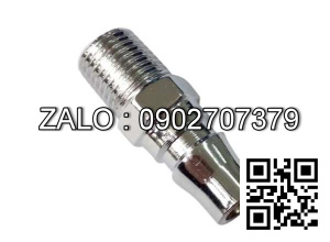 Cut ket noi nhanh dau duc phi 21mm, ren ngoai phi 21mm,buoc ren 1.75mm, vat lieu: thau (theo mau)