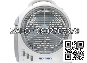 Quạt sạc tích điện HFR12D1 . 2 bình sạc tích điện