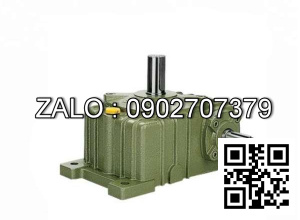 Hộp giảm tốc dạng úp ( nằm ) trục vít - bánh vít Yushen vỏ gang , size : 40 , tỉ số truyền 1/20 trục cốt ra hướng lên trên Model : WPO