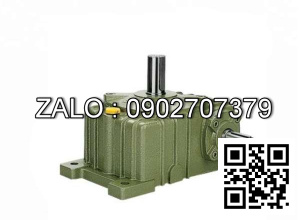Hộp giảm tốc dạng úp ( nằm ) trục vít - bánh vít Yushen vỏ gang , size : 50 , tỉ số truyền 1/20 trục cốt ra hướng lên trên Model : WPO