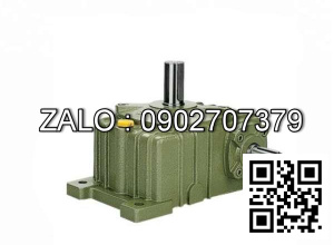 Hộp giảm tốc dạng úp ( nằm ) trục vít - bánh vít Yushen vỏ gang , size : 175 , tỉ số truyền 1/50 trục cốt ra hướng lên trên Model : WPO