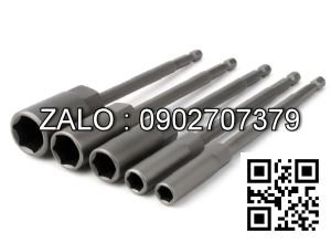 Mũi bắn đầu chụp bulong dài 80mm chuôi chân lục giác 5.5mm 6mm 7mm 8mm 10mm 12mm 13mm 14mm 15mm 16mm 17mm 18mm 19mm