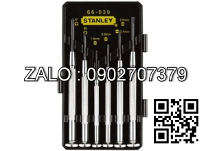 Bộ tuốc nơ vít Stanley đồng hồ cán sắt 2 cạnh
& 4 cạnh 6 chi tiết 66-039