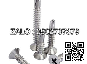 Vít máy Inox đầu bằng M4 25 mm - 50Chiếc/Gói