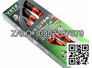 Bộ tuốc nơ vít VATA cách điện VDE 2 cạnh & 4 cạnh 6 chi tiết 2406BFPV1