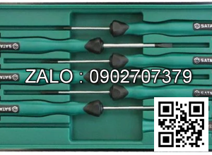Bộ tuốc nơ vít Sata đồng hồ cán dài 2 cạnh 6
chi tiết 09311