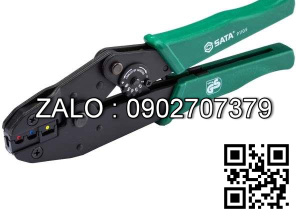 Kìm bấm đầu cos tròn bọc nhựa (0.5-6mm2) hạng nặng Sata 91105