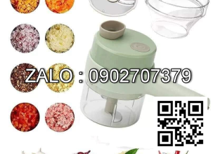 Máy Xay Cắt Lát Tỏi Ớt Rau Củ Thực Phẩm Đa Năng Mini Cầm Tay Thái Lát
