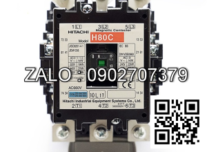 Contactor Hitachi H80C 80A ( cuộn dây 220 V )