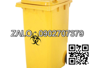 Thùng rác nguy hại 120 lít màu vàng
