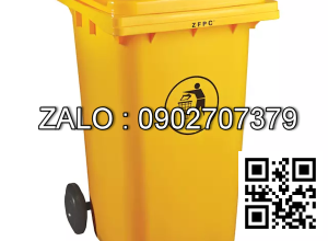 Thùng rác nhựa 240L màu vàng