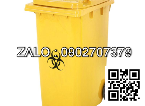 Thùng rác y tế 120 lít màu vàng 